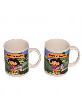 2005 VIACOM Dora the Explorer BEST FRIENDS Coffee Mug Kids cartoon Boots Swiper
